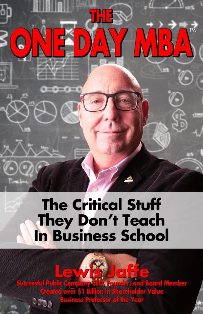 The One Day MBA by Lewis Jaffe, book cover
